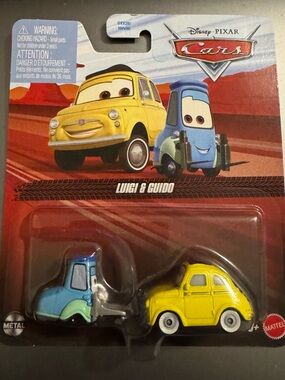Disney Pixar Cars Luigi & Guido Die-Cast Toy Set - Yellow & Blue